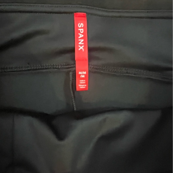 Spanx Classic Black High-Waist Leggings Faux Suede Leggings Medium - Picture 13 of 13